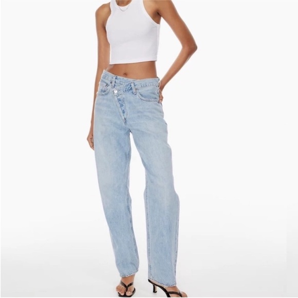 AGOLDE Criss Cross Denim Jeans - Picture 1 of 15